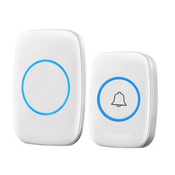 Sanoxy Wireless Doorbell Chime Waterproof Plugin Receiver Adjustable Volume 1000FT Kit-white PPT-193787400996